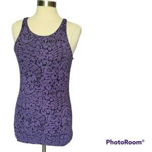 LUCY PURPLE High Neck Workout/Yoga Tank Top